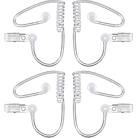 4-pack Spy Öronproppar Leksaker Säkerhetsheadset Öronpropp Agent Spy Öronpropp Kostymrekvisita Snap On Ersättningsakustisk Slang För 2-vägsradio eller
