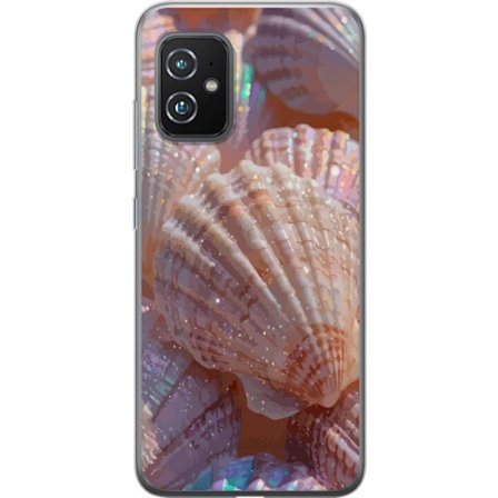 Kompatibel Mobilcover til Asus Asus Zenfone 8 Glitrende muslingeskaller i pastelfarver, hav-inspireret design med glimmer og glans, der fanger følels