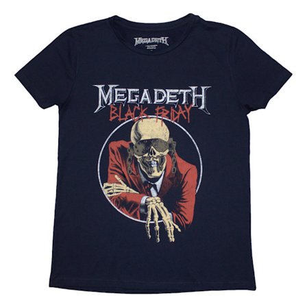 Megadeth Dam/Dam Black Friday T-Shirt XL Marinblå