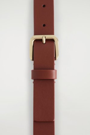 COS Homme Ceinture En Cuir in Jaune