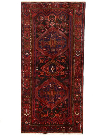 Hamadan Rug Oriental Black/Dark Red (Wool, Persia)