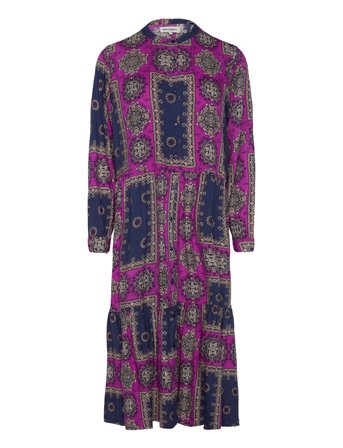 Lollys Laundry Kaiall Midi Dress Ls - Navy - XS