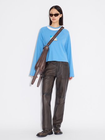 Holzweiler Cia Leather Trousers - Dk. Brown - Women's - 32