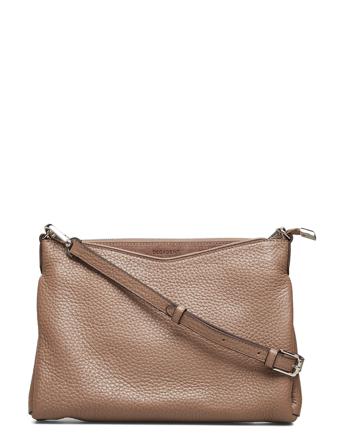 Claire Big Cross-Over Bags Crossbody Bags Beige Decadent