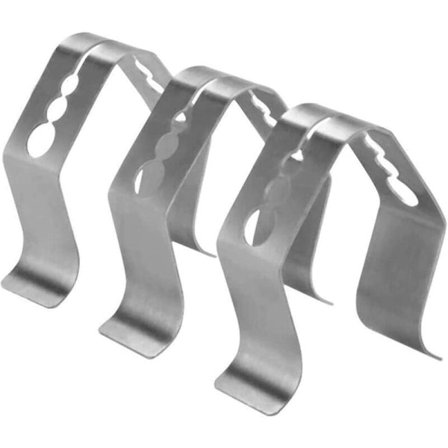 Provklipphållare, 3 st rostfria termometerhållare, grilltemperaturklämma för grill