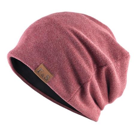 Vinter fleece casual løs strikket hue red