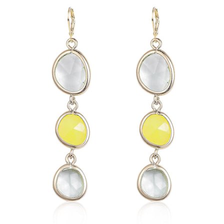 Triple Pink Quartz Dingle Örhängen 2y1,barn,hane