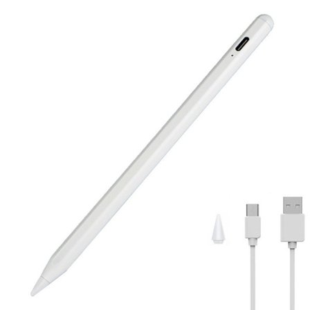 Genopladelig stylus pen med tynd spids 1,45 mm Hvid