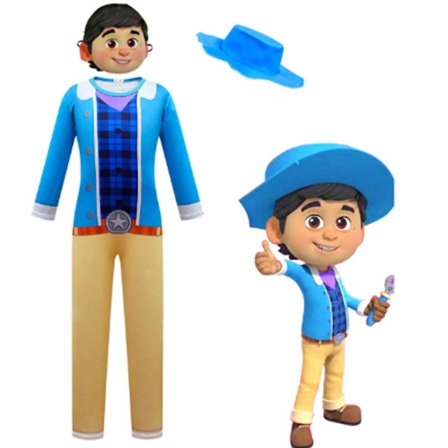 Barnkostym Dinosaur Ranch Cosplay Jumpsuit + Hatt + Mask Set 140cm 120cm