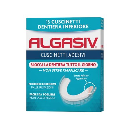 Algasiv Cuscinetti Adesivi Per Dentiera Inferiore Tenuta Forte
