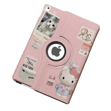 Skyddsskal - E.F.Connection - iPad A16 (11") / iPad 10 - Roterande Multi-vinkel Blommönster-FD-