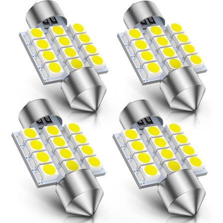 Pakke med 4 De3175 31mm Led Indvendig Kuppel Lys Kort Pære Dør høflighed Til Bil 1,22 tommer De3021 De3022 Festoon Pærer