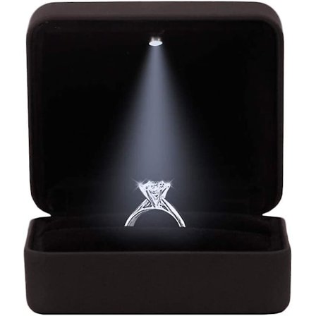 Forlovelsesring LED-lys Ringæske Smykkeskrin