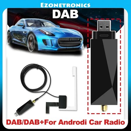 For Universal DAB+ Antenne med USB Adapter Android Bilradio GPS Stereo Mottaker Spiller