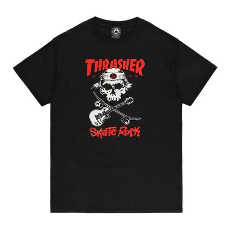 Thrasher, Camiseta skate rock tee Zwart, Heren, Maat:M