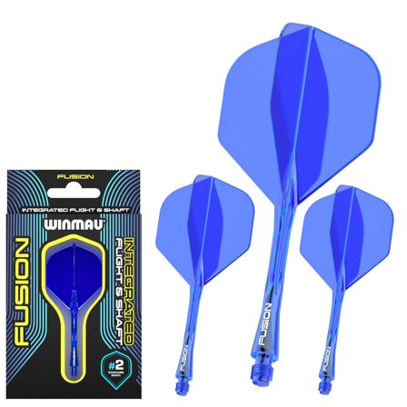 Fusion Integrated Flight & Shaft - Bleu Néon | Winmau Intermédiaire / Bleu