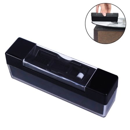 Myk børste antistatisk platebørste med rengjøringssett for vinylplater, fløyelsbelegg inkludert antistatisk rengjøringsbørste, nålbørste med plate