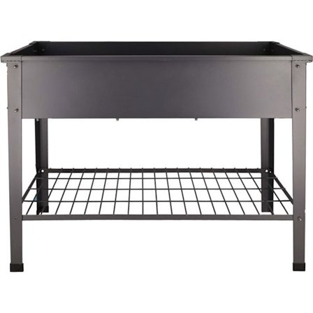 Anthracitgrå metallodlingstråg 100.5 x 40.5 x 80.5 cm