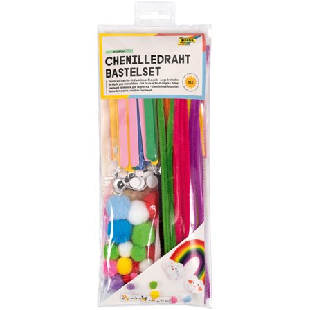Folia DIY-kit Pipe Cleaners Rainbow 212 pcs