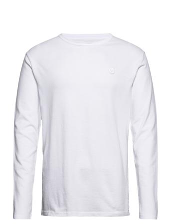Mel Long Sleeve T-shirts Long-sleeved Valkoinen Double A By Wood Wood