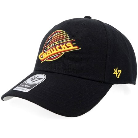47 Brand - Negro adjustable Gorra - Vancouver Canucks Mvp Vintage Black/Yellow Adjustable @ Hatstore