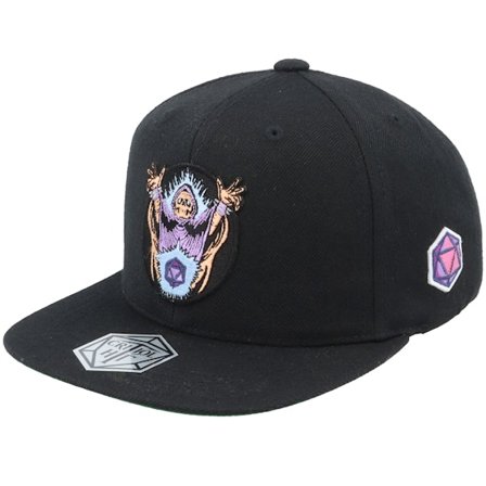 Critiql Hit - Kids Skeleton Necromancer Patch Black Snapback Snapback Black Cap - @ Hatstore