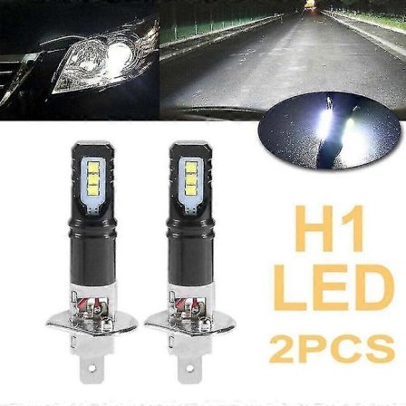 2x H1 6000k Super Ljusa Vita 6000lm Drl Led Strålkastarlampor Kit Helljus Ny Utgåva