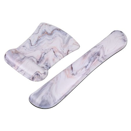 Hiirimatto, rannetuki, puuvillapehmuste, hiirimattosetti rannetuella ja rannetuella, valkoinen marmori