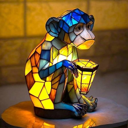 Djur bordslampa, retro bordslampa, ko bordslampa, sängbordlampa med USB A+C port, present till flickor Mamma-Perfet