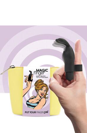 FeelzToys Magic Finger Vibrator Black Fingervibrator - Blushme.se