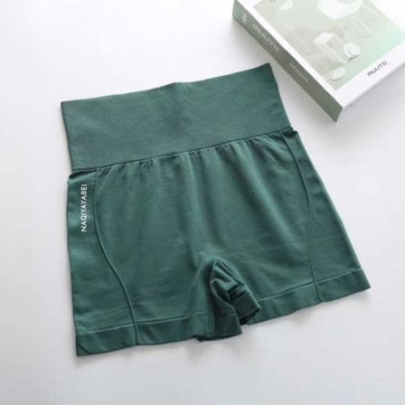 High Waist Fitness Yoga Shorts Gym Shorts Seamless Gym Shorts Green 40-60KG