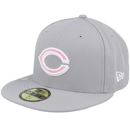 New Era - MLB Grey fitted Czapka Z Daszkiem - Cincinnati Reds MLB22 Mothers Day 59FIFTY Grey Fitted @ Hatstore
