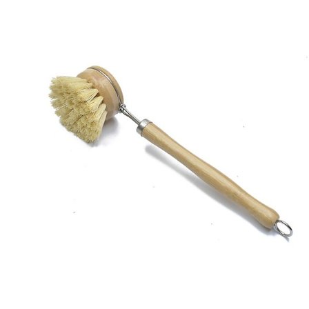 Naturlig diskborste kök eko bambu skrubber borstar