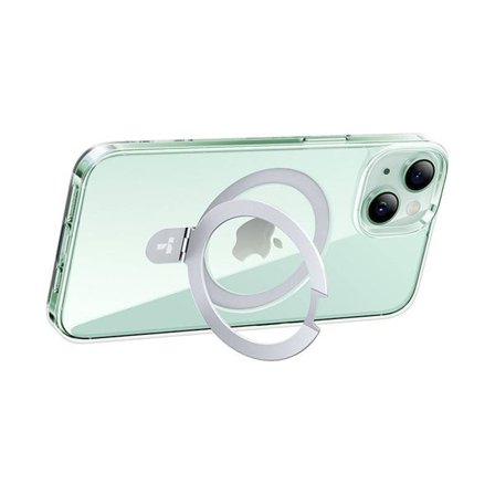 Torras mobiltaske UPRO Ostand Clear til iPhone 15 (gennemsigtig)