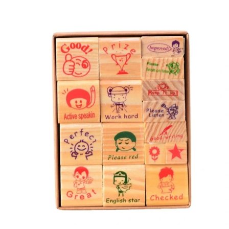 16 stk/sett Undervisning Oppmuntre Stempel Lærer Kommentar Stempel