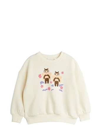 Mini Rodini Bees Sp Sweatshirt - Cream - 116/122
