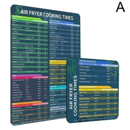 Air Fryer Magnetisk Fuskplåt Kokbok Kichen Tillbehör Bord Vit