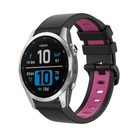För Garmin Fenix ​​7s 22 mm silikon watch i två färger