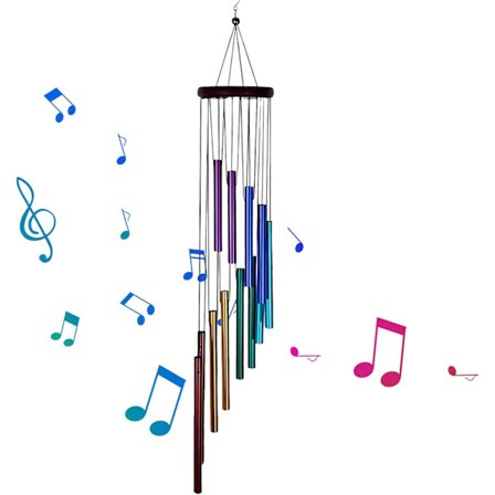 Puutarhakoristeet Tuulikellot, Värikkäät Alumiiniputket Tuulikellot Riippuvat Tuulikellot