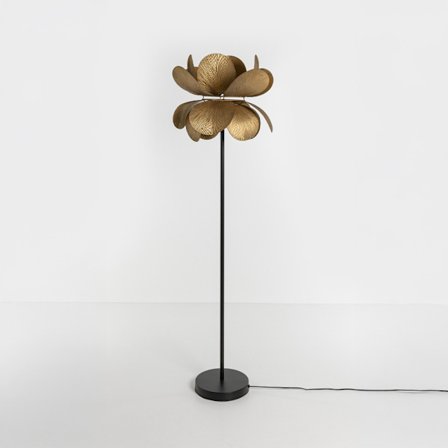 Gulvlampe, Metal, Brun Guld, 152 cm