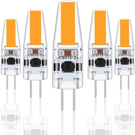 G4 LED 3W 12V AC/DC Pærer, G4 3W LED 30W Tilsvarende Halogenpære, 300LM, Varm Hvid 2700K, Ikke-Dæmpbar, Pakke med 5
