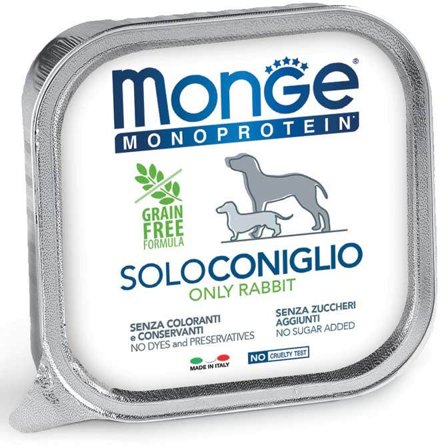 Monge Monoprotein Solo Coniglio Cibo Umido Per Cani Adulti 150g