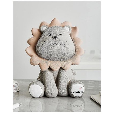 Piirretty Säästöpossu Leijona Malli Eläin Patsas Raha Laatikko Sisustus