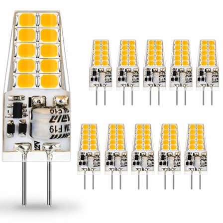 G4 LED-pære, 2W tilsvarende 20W varm hvit 3000K 220LM 10stk