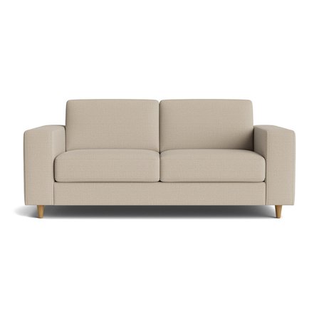 Pesaro 2.5-Sitzer-Sofa in Basel Beige, einfarbig, modernes Design, bequeme Sitzfläche, zeitloser Stil, hochwertige Polsterung, Höhe 84cm.