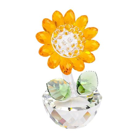 Glas Solsikke Figur Lille Solsikke Ornament til Valentinsdag Kontor[HK]
