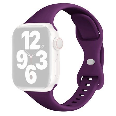 Apple Watch Series 41mm / 40mm / 38mm kellonauha silikonihihna - Tumma Violetti