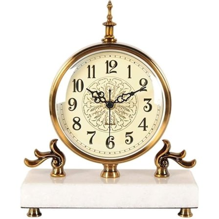 Bordklokke Stille Bordklokke Batteridrevet Bordklokke Stueinnredning Passer For Stue Soverom Nattbord Skrivebord Gaveklokke (col