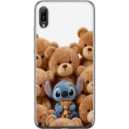 Kompatibel Mobilcover til Huawei Huawei Y6 Pro (2019) Sød og sikker illustration med Stitch omgivet af bamser, der skaber en varm og legende følelse