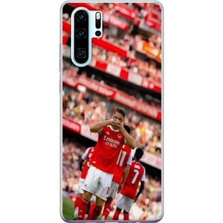 Yhteensopiva Puhelinkuori Huawei Huawei P30 Pro Arsenal jalkapallo – Martin Ødegaard maalijuhla punaisessa pelipaidassa